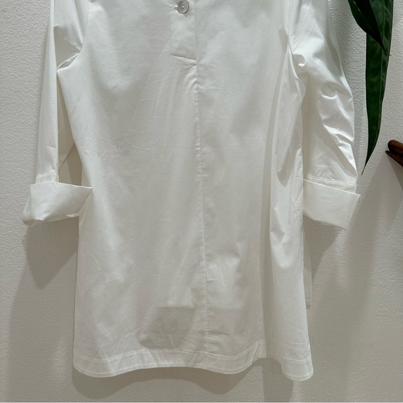 J Jill white shirt collection tunic blouse size M - Picture 2 of 8